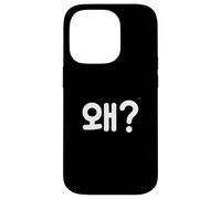 "Why?" Cute Funny Korean Word Hangul Case for iPhone 14 Pro
