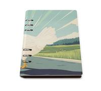 Why Did The Chicken Crossed The Road A5 Notebook Refillable 6 Ring Binder Note Book 90 Pages for Travel Journal