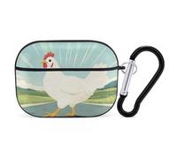 Why Did The Chicken Crossed The Road Compatible with Airpod Pro Case Cover Skin with Keychain