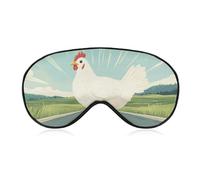 Why Did The Chicken Crossed The Road Fashion Sleep Eye Mask Soft Covers for Sleeping with Adjustable Strap