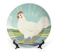 Why Did The Chicken Crossed The Road Funny Bone China Decorative Plates Craft 10inch