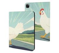 Why Did The Chicken Crossed The Road Slim Case Compatible with iPad 10th 9th 8th 7th Generation 2022 2021 2020 2019 Protective Cover Stand
