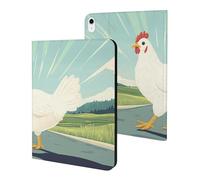 Why Did The Chicken Crossed The Road Slim Case Compatible with iPad 10th 9th 8th 7th Generation 2022 2021 2020 2019 Protective Cover Stand