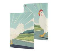 Why Did The Chicken Crossed The Road Slim Case Compatible with iPad 10th 9th 8th 7th Generation 2022 2021 2020 2019 Protective Cover Stand