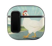 Why Did The Chicken Crossed The Road Slim Compatible with Airpods 4 Case Protective Hard Cover Skin