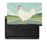 Why Did The Chicken Crossed The Road Trendy Passport Holder Credit Card Cover Travel Essentials Wallet