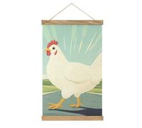 Why Did The Chicken Crossed The Road Wall Art Hanging Posters Tapestry Decor Accessories Wood Frame Painting