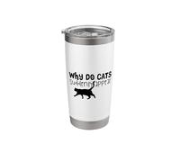 Why Do Cats Suddenly Appear - Funny Cat Lover Stainless Steel Insulated Tumbler