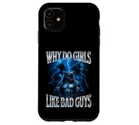 Why Do Girls Like Bad Guys Alpha Wolf Meme Brainrot Cringe Case for iPhone 11