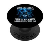 Why Do Girls Like Bad Guys Alpha Wolf Meme Brainrot Cringe PopSockets Adhesive PopGrip