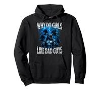 Why Do Girls Like Bad Guys Alpha Wolf Meme Brainrot Cringe Pullover Hoodie