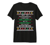 WHY DO Programmers Confuse Halloween with Christmas Meme Premium T-Shirt