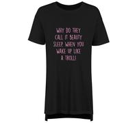 Why Do They Call It Beauty Sleep Troll Ladies Nightie 60 SECOND MAKEOVER Black L