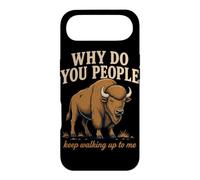 Why Do You People Keep Walking Up To Me Bison Hiking Nature Case for iPhone Air