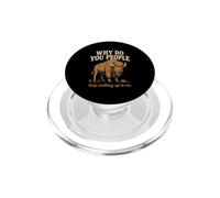 Why Do You People Keep Walking Up To Me Bison Hiking Nature PopSockets PopGrip for MagSafe
