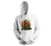 Why Don't You Knock It Off with Them Negative Waves Unisex White Hoodie Size XL
