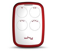 WHY EVO NOA 4 Button Universal Remote Control - Programmable Fixed Code or Rolling Code - 433 or 868 MHz Frequencies for Gates and Garage Doors (Pomegranate Red)