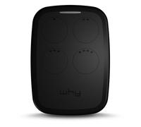 WHY EVO NOA 4 Button Universal Remote Control - Programmable Fixed Code or Rolling Code - 433 or 868 MHz Frequencies for Gates and Garage Doors (Black Liquorice)