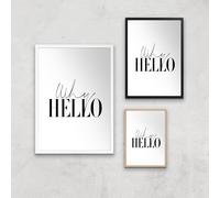 Why Hello Giclee Art Print - A3 - Wooden Frame