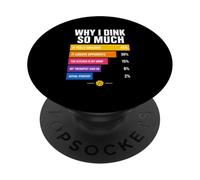 Why I Dink So Much Funny Pickleball Chart PopSockets Adhesive PopGrip