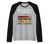 Why I Lift Heavy Pray Hard Christian Gym Workout Bodybuildin Raglan Baseball Tee