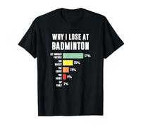 Why I Lose At Badminton, Funny Badminton Player T-Shirt