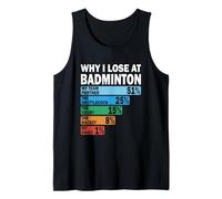 Why I Lose at Badminton Funny My Fault Tank Top