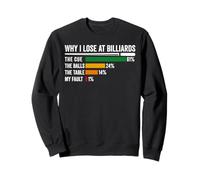 Why I Lose at Billiards Funny Billiard Lover Player Sweatshirt