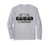 Why I Lose at Boardgame Cards Dice Board Games Long Sleeve T-Shirt