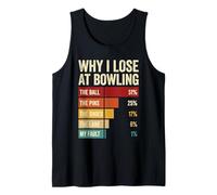 Why I Lose at Bowling Funny Bowler Quote Tank Top