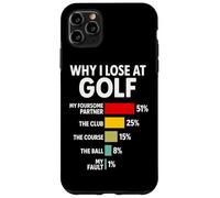Why I Lose At Golf Funny Bar Chart Graph Golfer Excuse Humor Case for iPhone 11 Pro Max