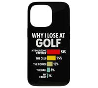 Why I Lose At Golf Funny Bar Chart Graph Golfer Excuse Humor Case for iPhone 13 Pro