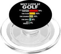 Why I Lose At Golf Funny Bar Chart Graph Golfer Excuse Humor PopSockets PopGrip for MagSafe