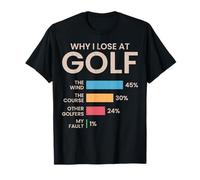 Why I Lose at Golf Funny Golfing Lover Distressed Golfer T-Shirt