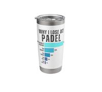 Why I Lose at Padel Funny Padel Player Stainless Steel Insulated Tumbler