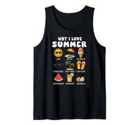 Why I Love Summer Beach Sun Ice Cream Boys Girls Kids Tank Top