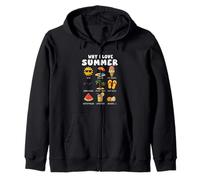 Why I Love Summer Beach Sun Ice Cream Boys Girls Kids Zip Hoodie