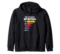 Why I'm Back at School Funny Reasons Bar Graph Math Humor Zip Hoodie