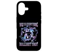 Why Is Everything Bullshit Tho? Weirdcore Cat Meme Case for iPhone 17
