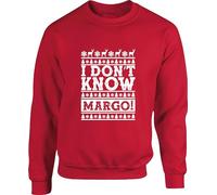 Why Is The Carpet All Wet Todd Couple Matching Merry Christmas Jumper I Don't Know Margo Santa Husband Wife Gift For GF/BF Birthday Xmas Unisex Top (S, Red)