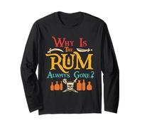 Why is The Rum Always Gone Funny Retro Vintage Long Sleeve T-Shirt