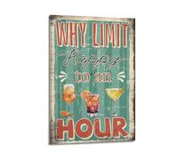 Why Limit Happy to An Hour - 副本 Posters Aesthetic Wall Art Decorative Painting Poster Decor Vintage Canvas for Living Room Bed Room 20x30inch(50x75cm) Frame-style