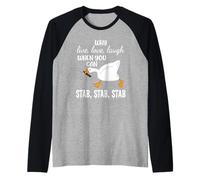 Why Live, Love, Laugh When You Can Stab, Stab, Stab Design Raglan Baseball Tee