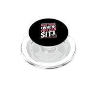 Why Move When You Can Sit - Chair Yoga PopSockets PopGrip for MagSafe