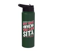 Why Move When You Can Sit - Chair Yoga Stainless Steel Insulated Water Bottle