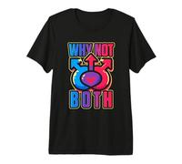 Why Not Both Bi Polyamory Symbols Bisexual Bi Pride Premium T-Shirt