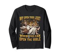 Why Open Your Legs? When You Can Open The Bible Funny Christ Long Sleeve T-Shirt