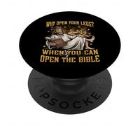 Why Open Your Legs? When You Can Open The Bible Funny Christ PopSockets Adhesive PopGrip