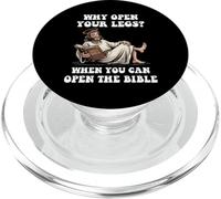 Why Open Your Legs? When You Can Open The Bible Funny Christ PopSockets PopGrip for MagSafe