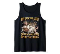 Why Open Your Legs? When You Can Open The Bible Funny Christ Tank Top